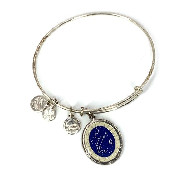 Alex and Ani Leo Zodiac Sign Charm Bracelet Silver Finish Expands 2"- 3.5” - Picture 1 of 2